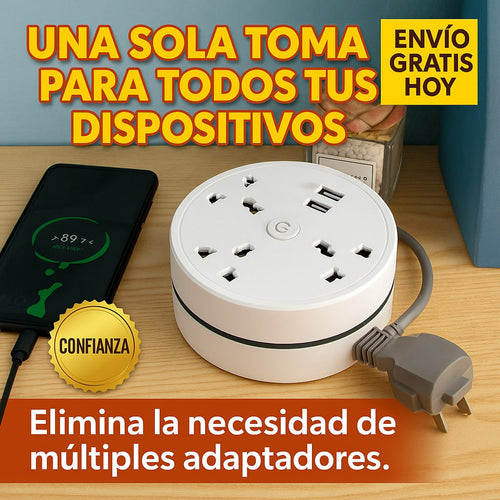Extensión Multicarga Retráctil USB ✅🙌